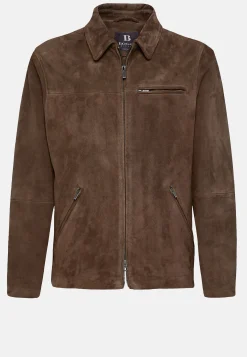 Blouson Aviateur En Daim Véritable