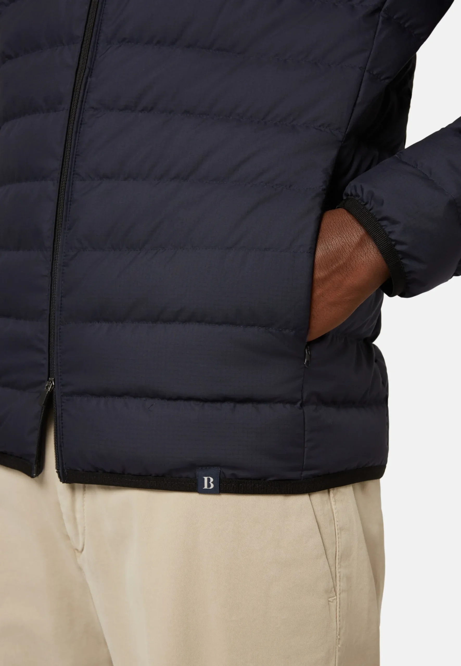 Bomber En Tissu Recyclé Et Duvet D'Oie