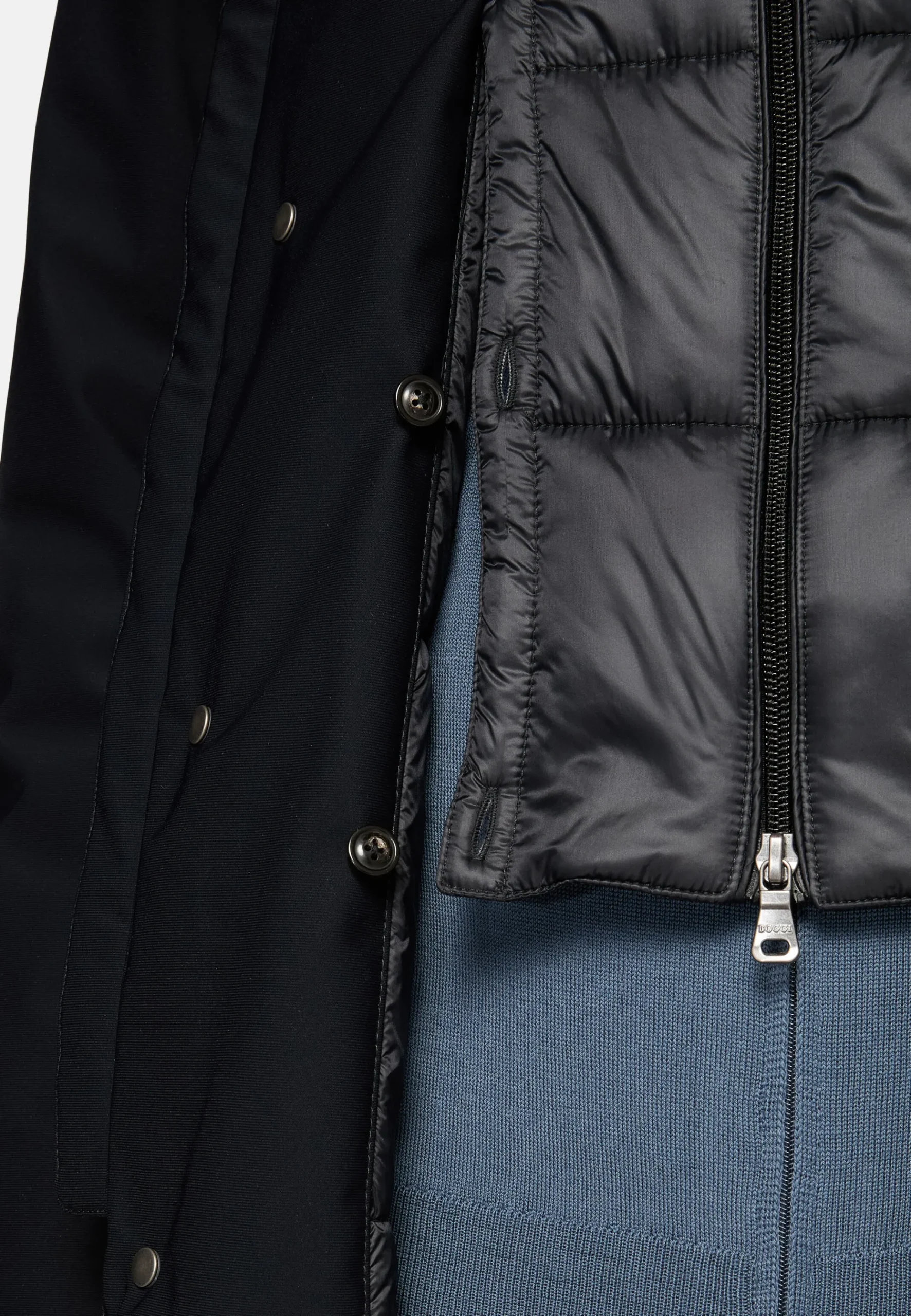 Car Coat En Tissu Technique Rembourré