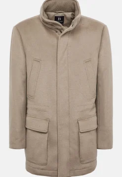 Car Coat Rembourré En Laine Et Cachemire