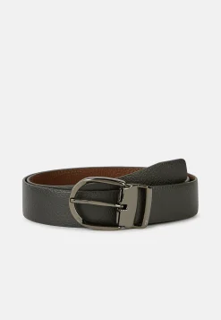 Ceinture Réversible En Cuir Foulonné