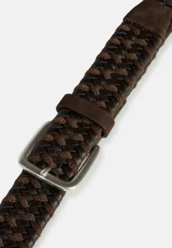 Ceinture Tressée Extensible En Cuir Mélangé