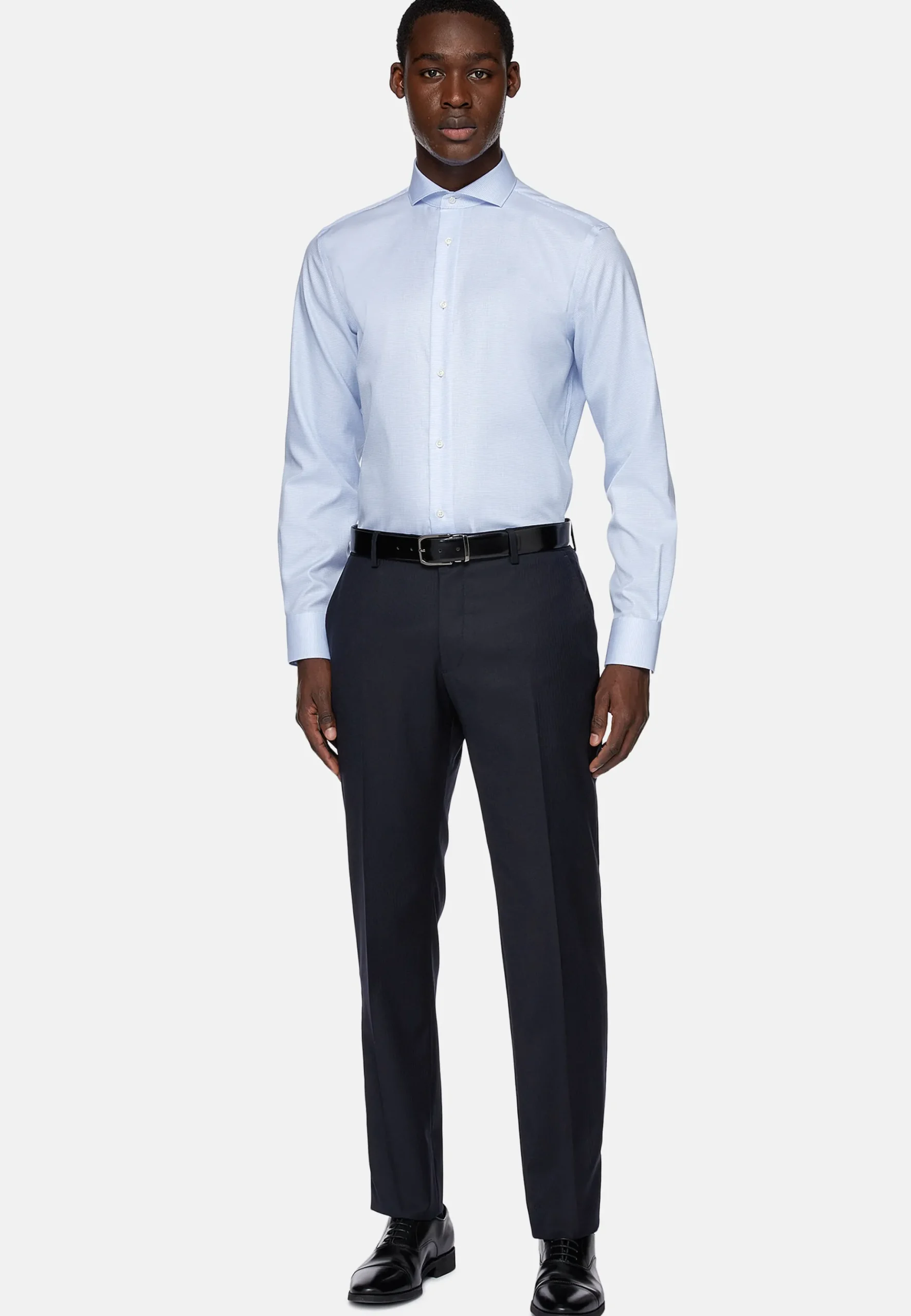 Chemise À Carreaux En Sergé De Coton Regular Fit