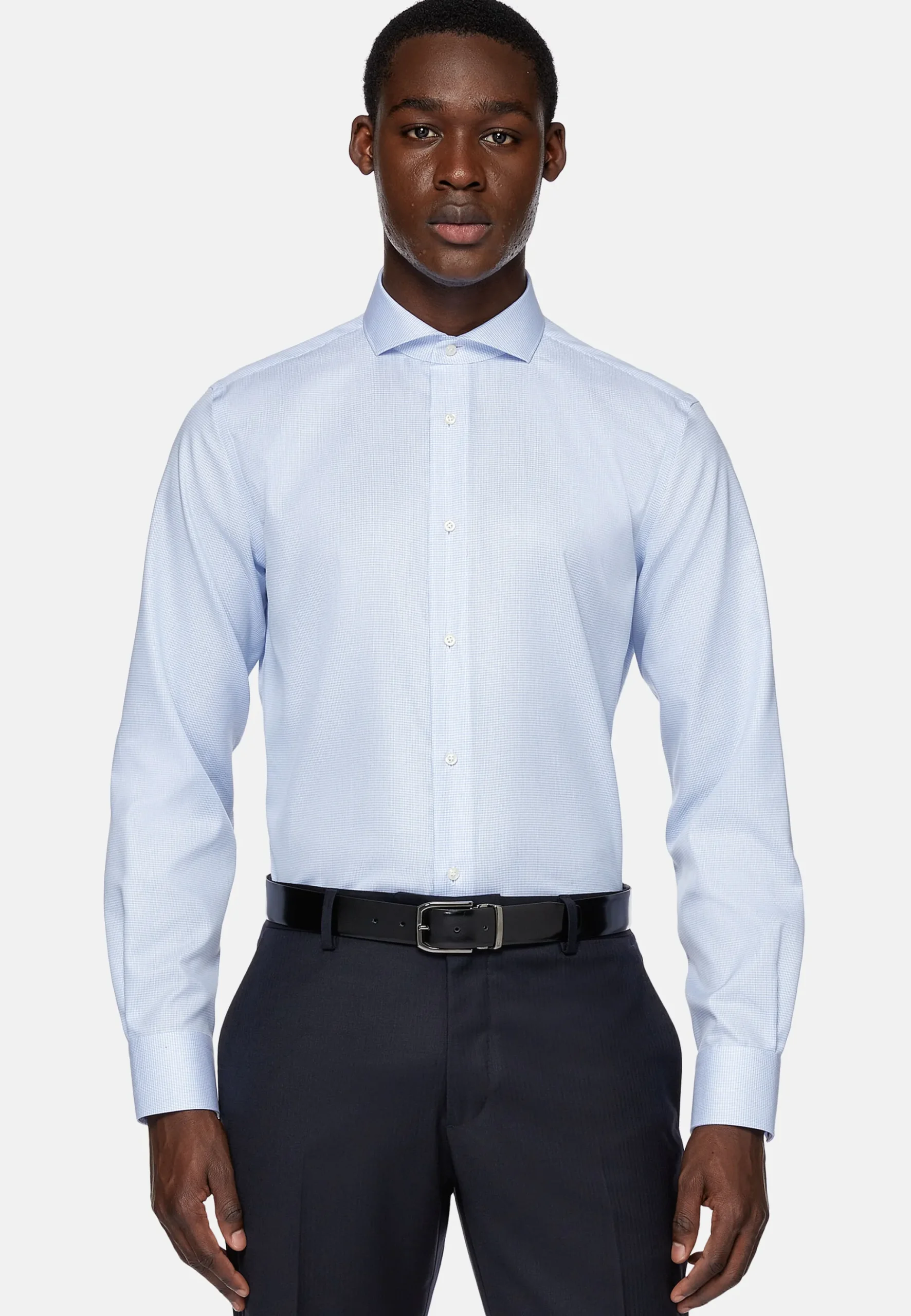 Chemise À Carreaux En Sergé De Coton Regular Fit