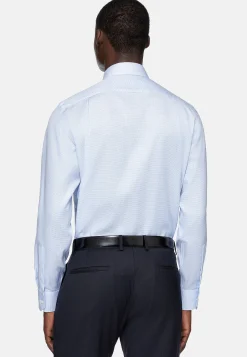 Chemise À Carreaux En Sergé De Coton Regular Fit