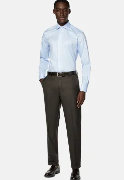 Chemise à Micromotif En Coton Slim Fit