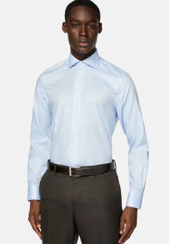 Chemise à Micromotif En Coton Slim Fit
