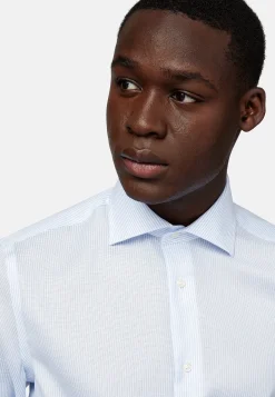 Chemise À Rayures En Coton Dobby Slim Fit