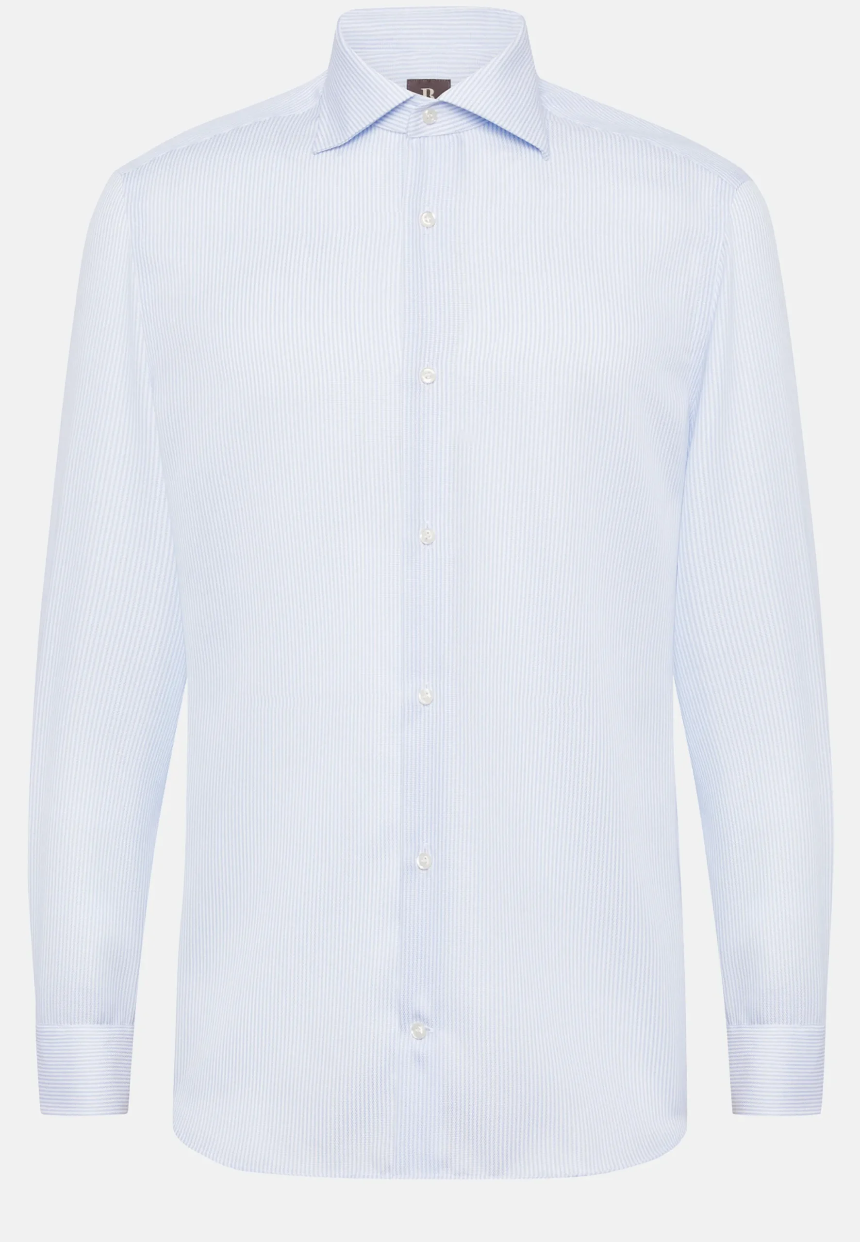 Chemise À Rayures En Coton Dobby Slim Fit