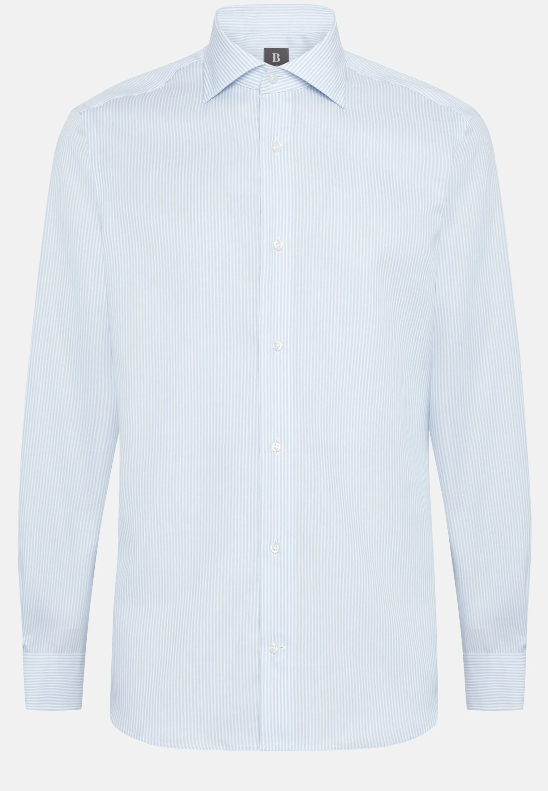 Chemise À Rayures En Sergé De Coton Slim Fit