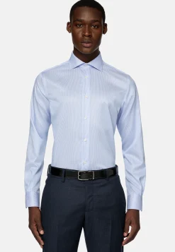 Chemise À Rayures En Sergé De Coton Regular Fit