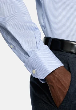 Chemise À Rayures En Sergé De Coton Regular Fit