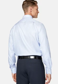 Chemise À Rayures En Sergé De Coton Regular Fit