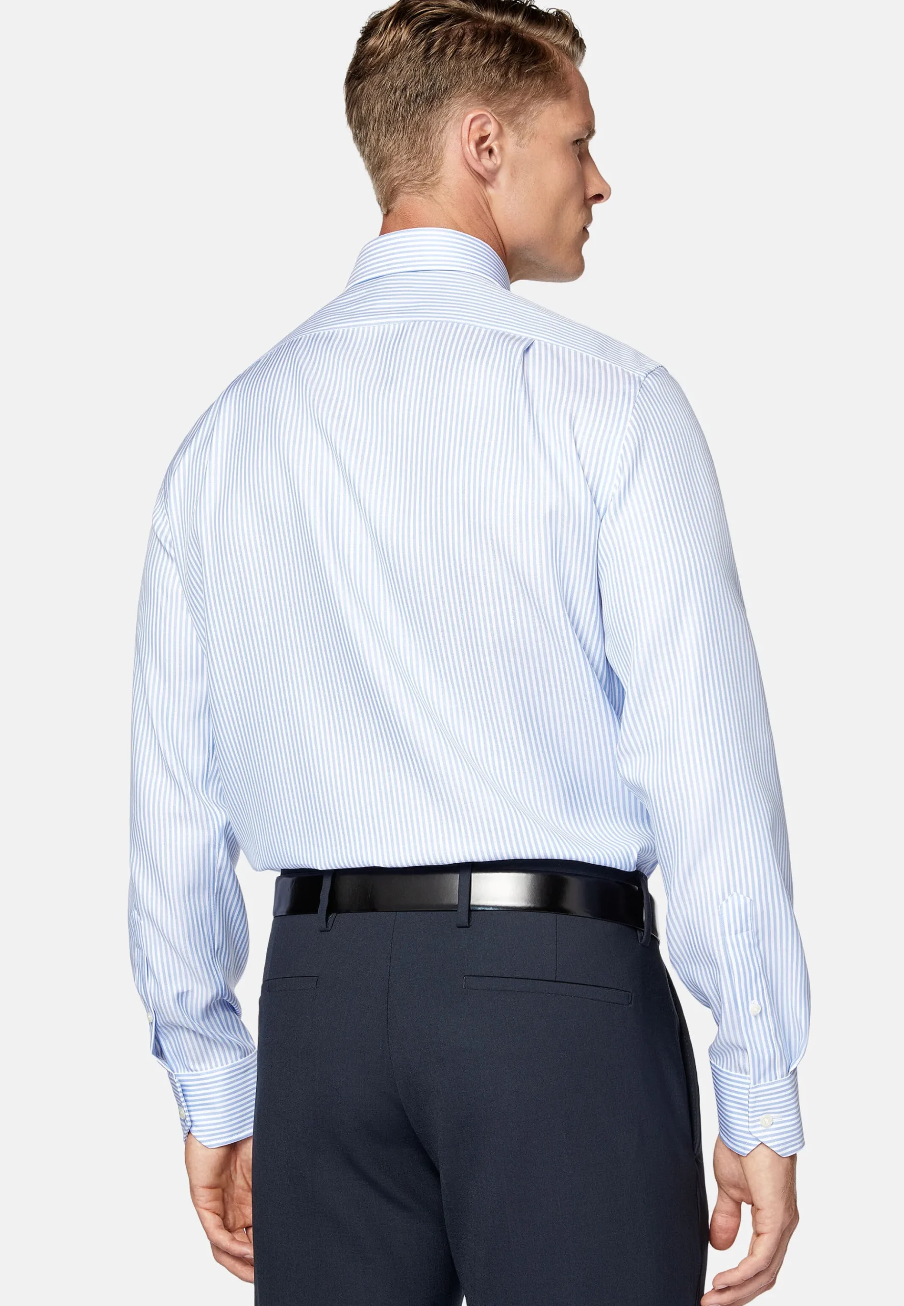 Chemise À Rayures En Sergé De Coton Regular Fit