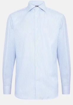 Chemise À Rayures En Sergé De Coton Regular Fit