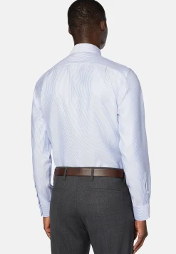 Chemise À Rayures En Sergé De Coton Regular Fit