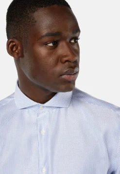 Chemise À Rayures En Sergé De Coton Regular Fit