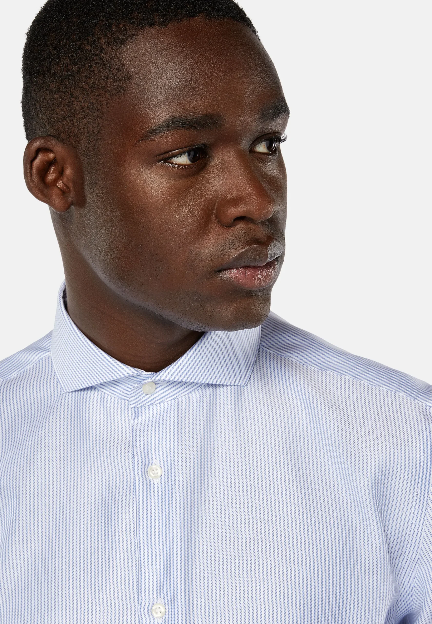 Chemise À Rayures En Sergé De Coton Regular Fit