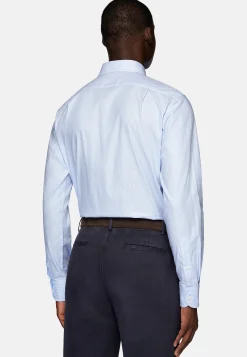 Chemise À Rayures En Sergé De Coton Regular Fit