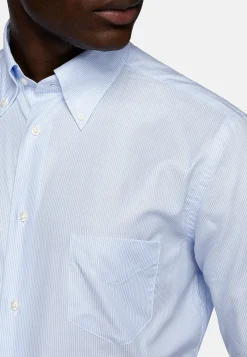 Chemise À Rayures En Sergé De Coton Regular Fit