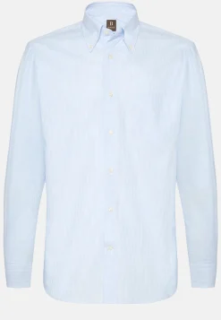 Chemise À Rayures En Sergé De Coton Regular Fit