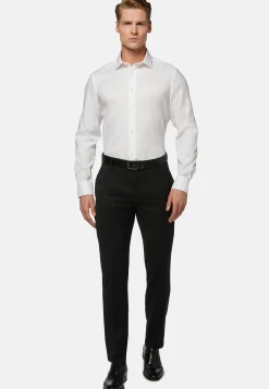 Chemise Blanche En Coton Pinpoint Slim Fit