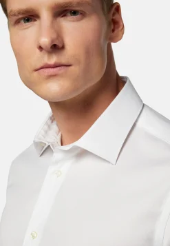 Chemise Blanche En Coton Pinpoint Slim Fit
