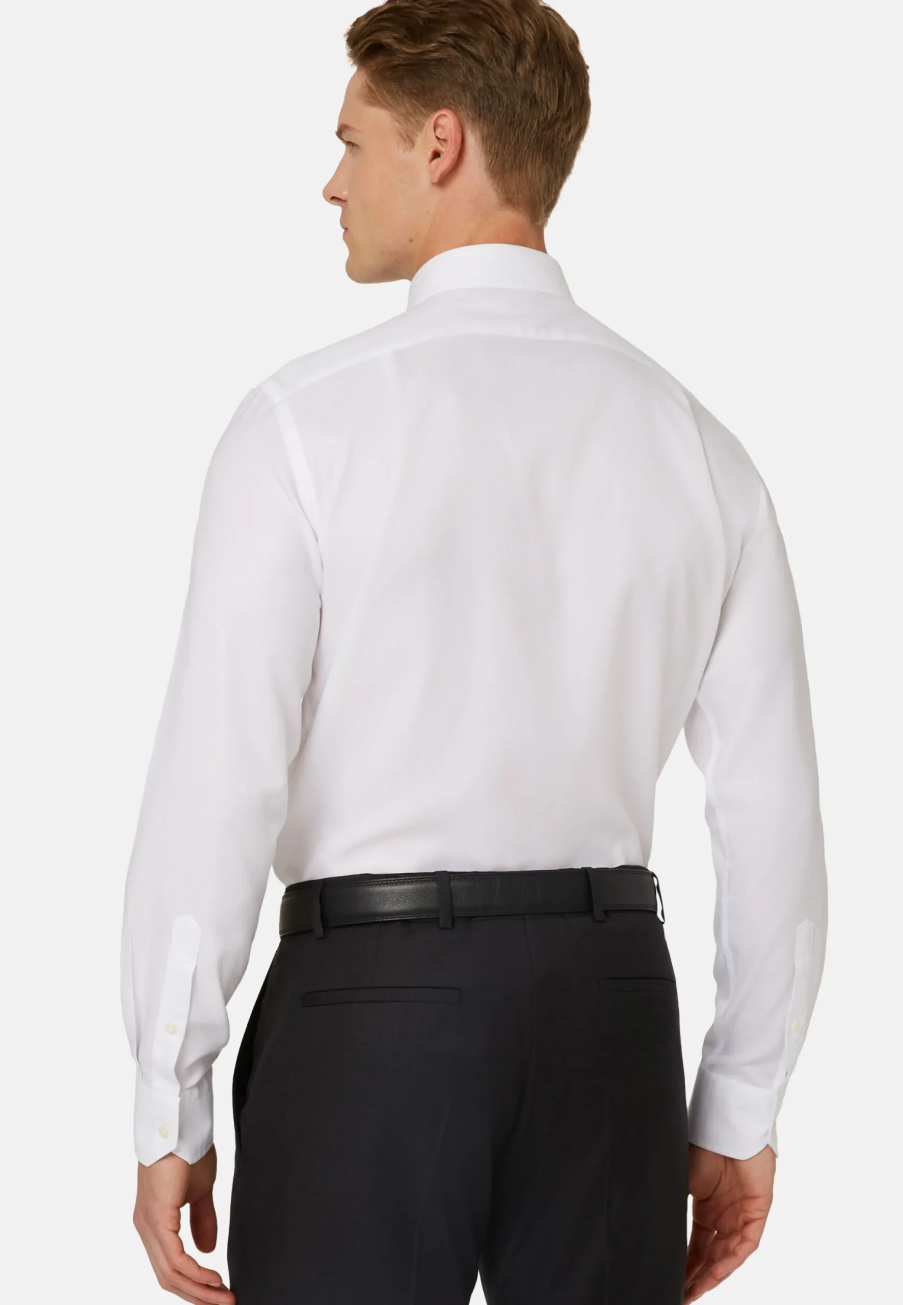 Chemise Blanche En Coton Dobby Regular Fit