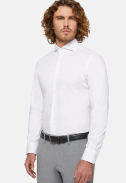 Chemise Blanche En Coton Nylon Extensible Slim