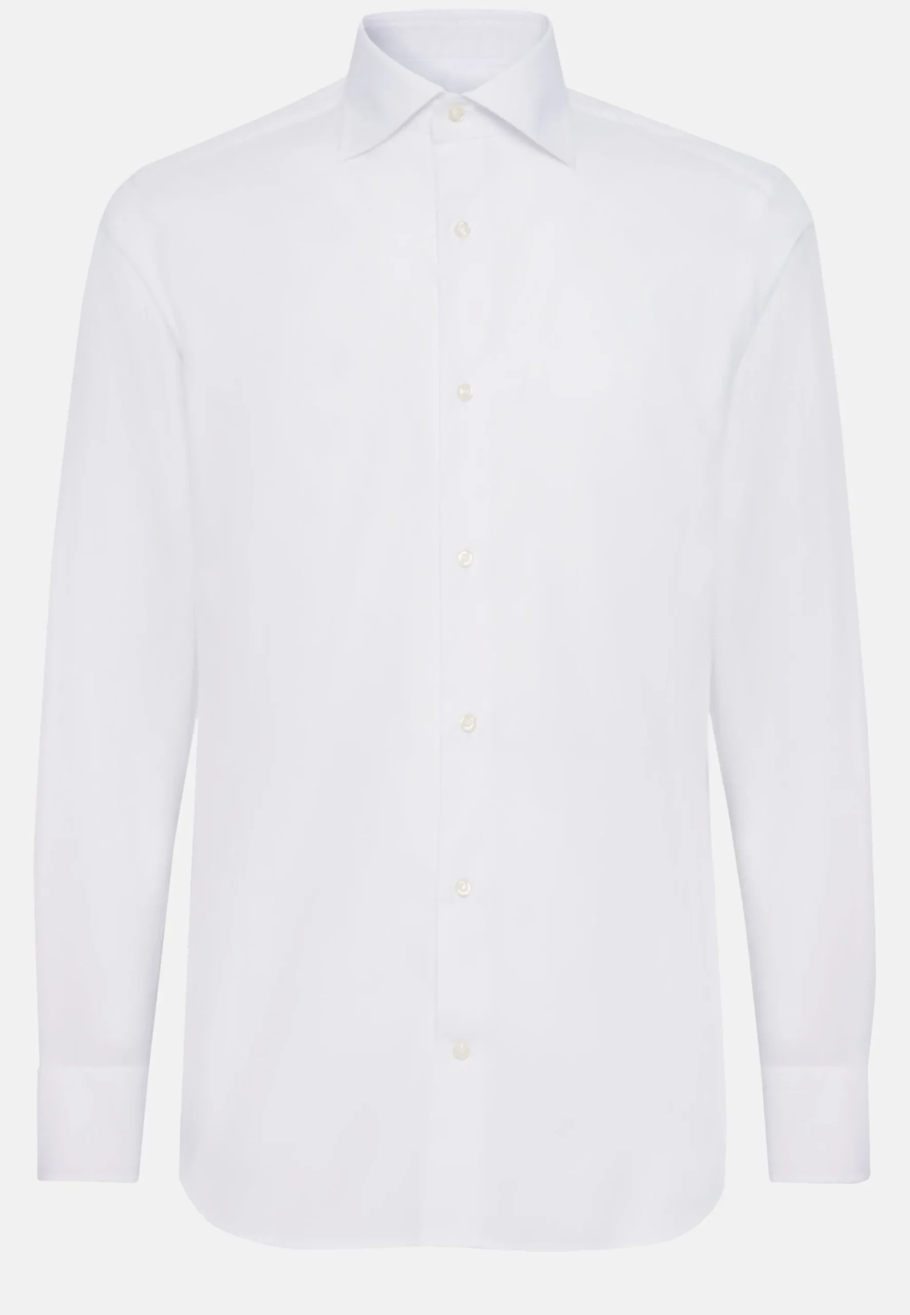 Chemise Blanche En Sergé De Coton Slim Fit