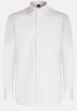 Chemise Blanche Pin Point En Coton Slim Fit