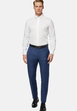 Chemise Blanche Pin Point En Coton Regular Fit