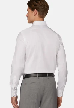 Chemise Blanche Pin Point En Coton Regular Fit