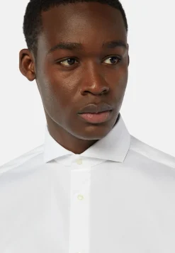 Chemise Blanche Pin Point En Coton Regular Fit