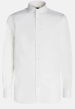 Chemise Blanche Pin Point En Coton Regular Fit