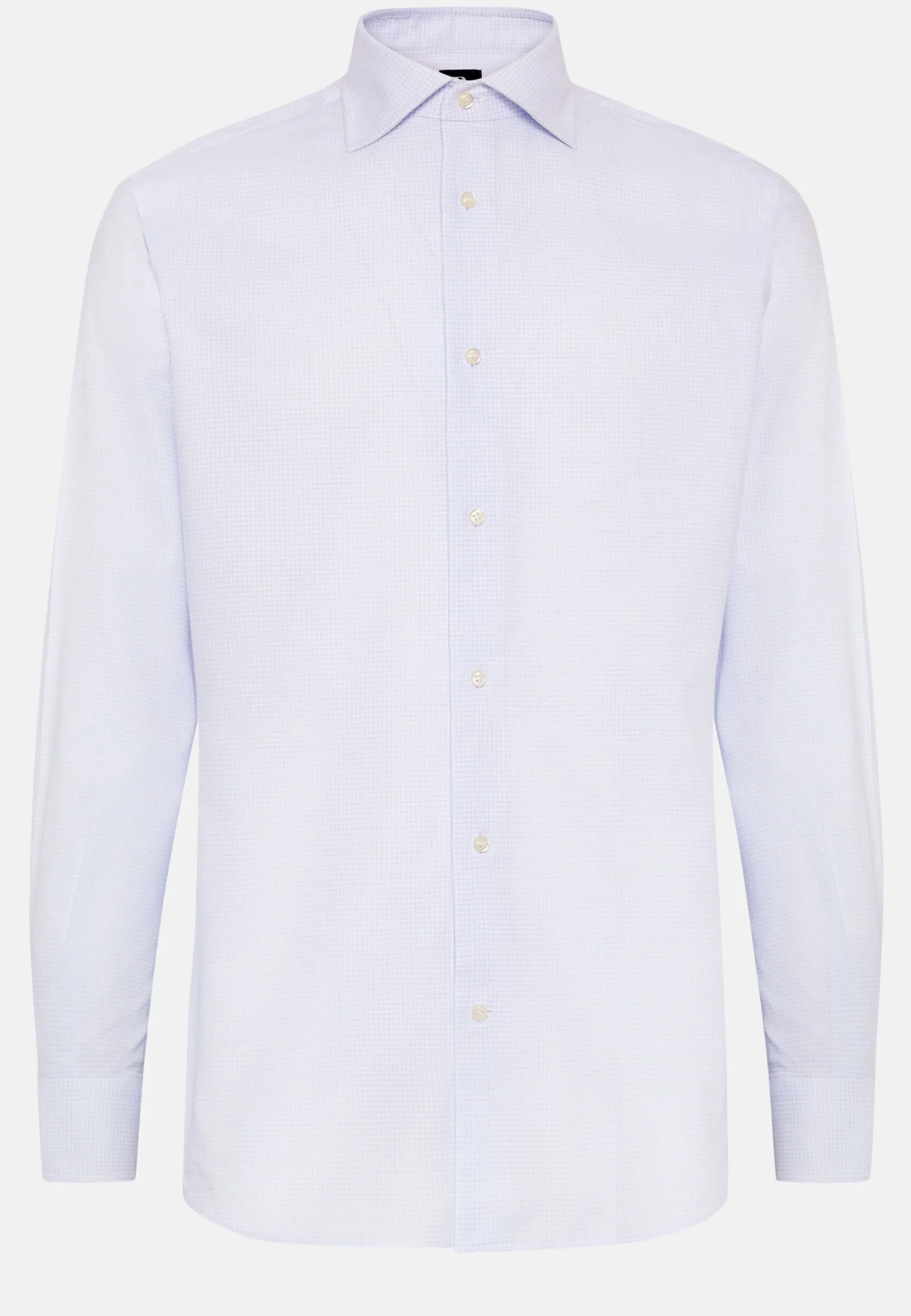 Chemise Bleu Clair En Coton Dobby Coupe Droite