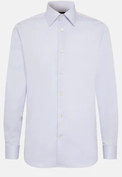 Chemise Bleu Clair En Sergé De Coton Regular Fit