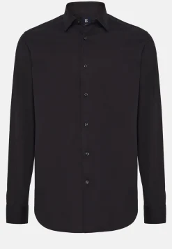 Chemise Bleu Marine En Coton Extensible Slim Fit