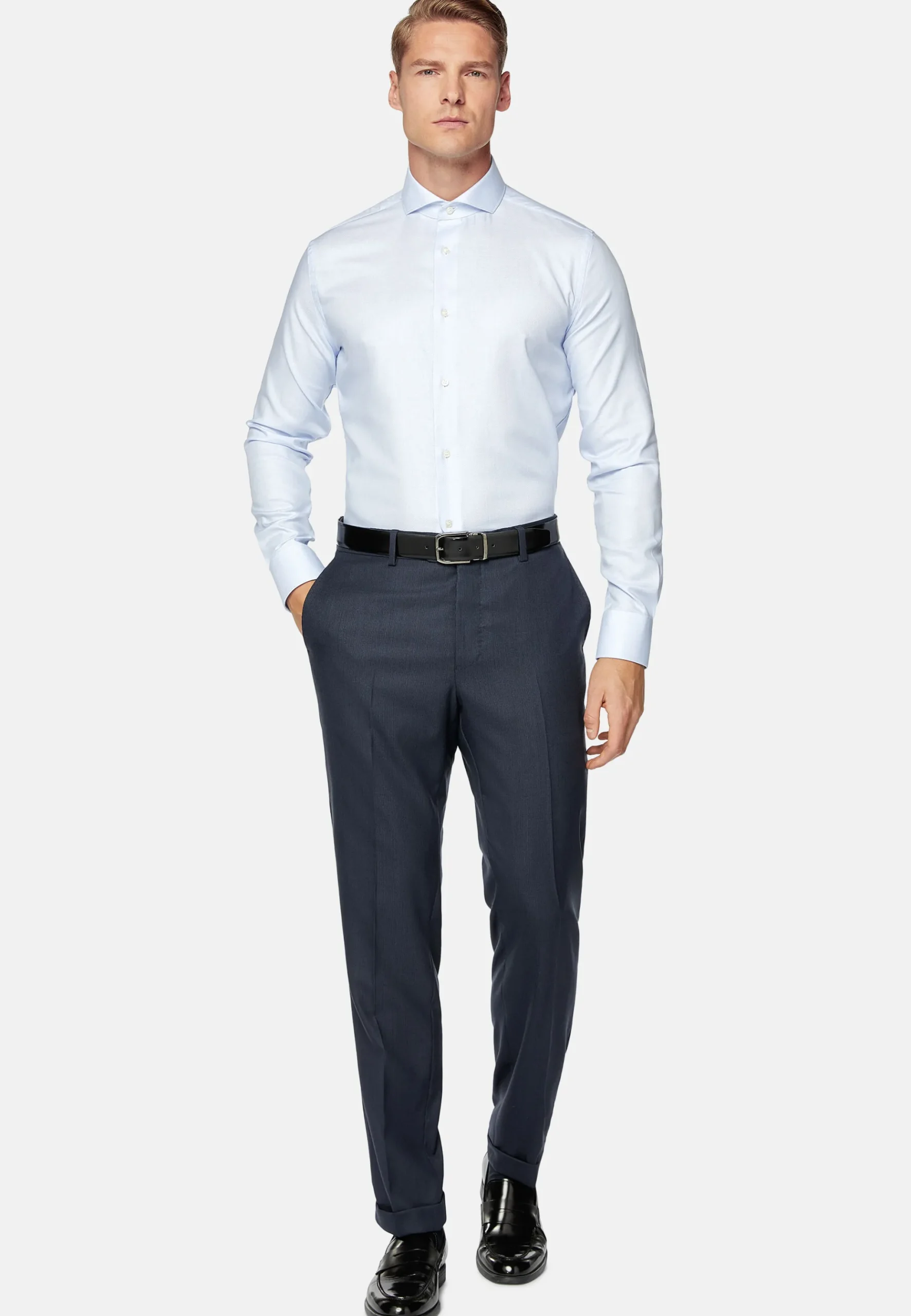 Chemise En Coton Dobby Regular Fit