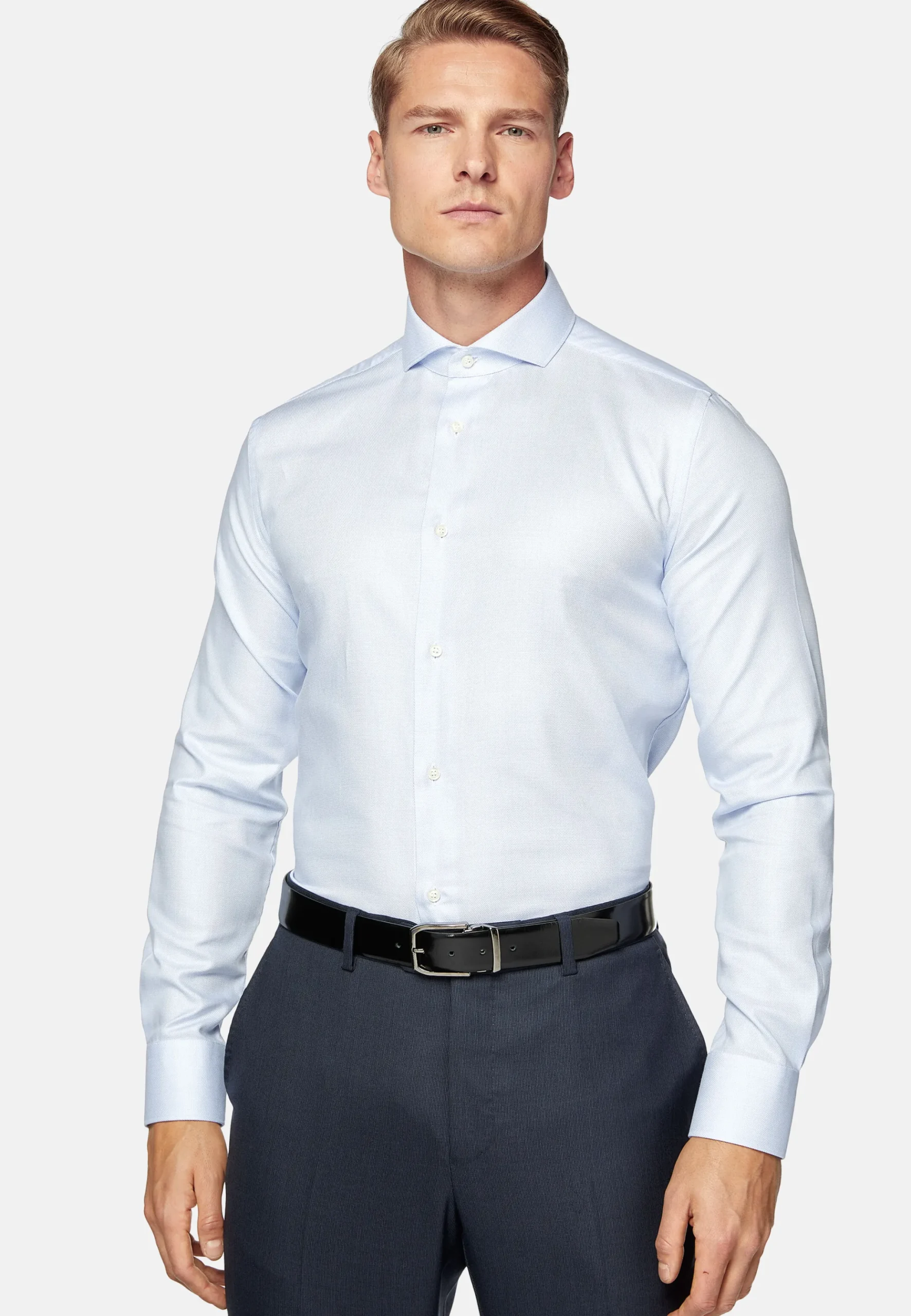 Chemise En Coton Dobby Regular Fit