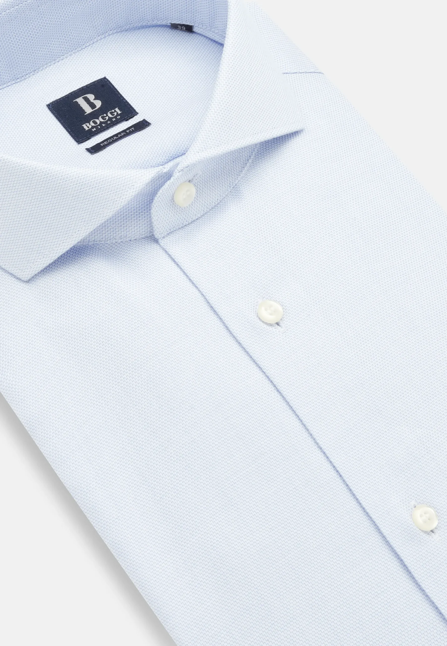 Chemise En Coton Dobby Regular Fit