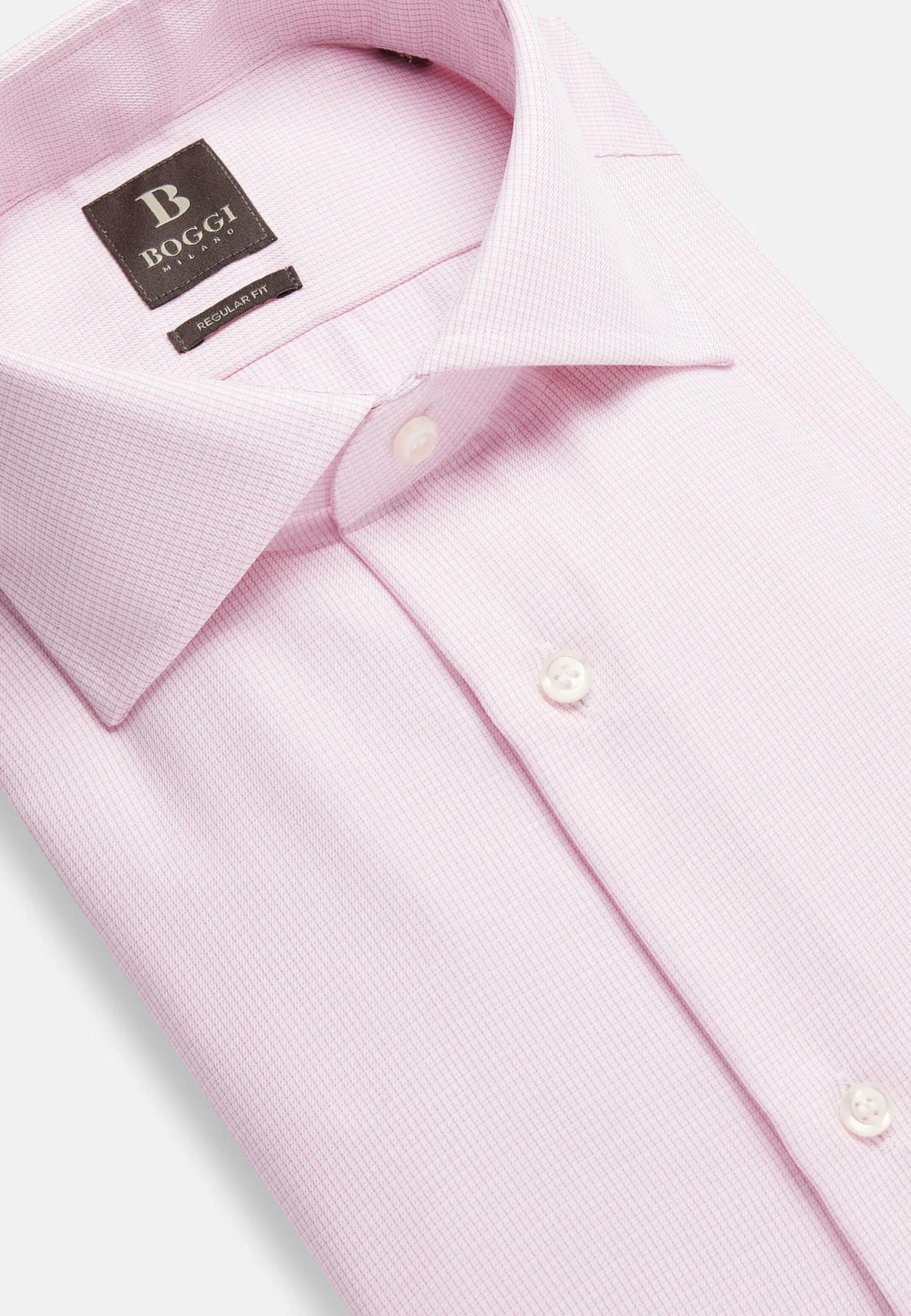 Chemise En Coton Dobby Regular Fit