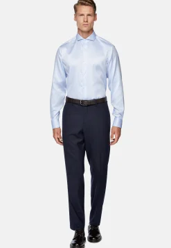 Chemise En Coton Dobby Slim Fit