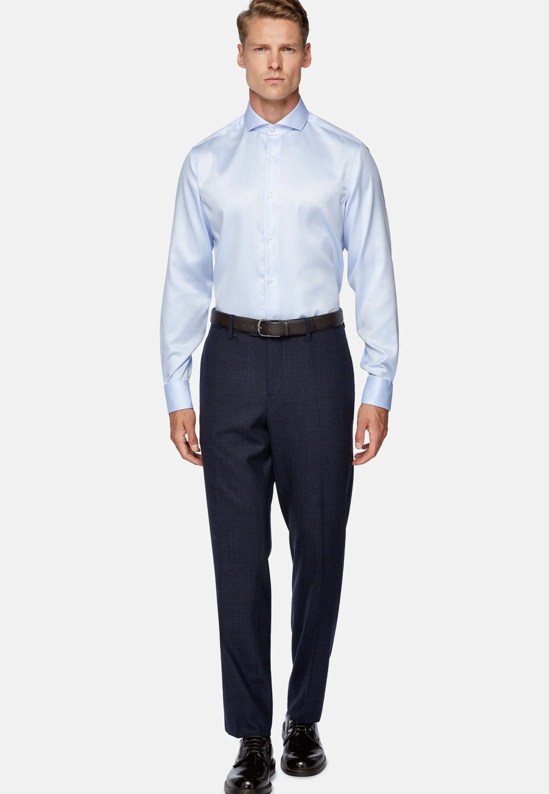 Chemise En Coton Dobby Slim Fit