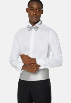 Chemise En Satin De Coton Slim Fit