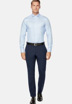 Chemise En Sergé De Coton Slim Fit