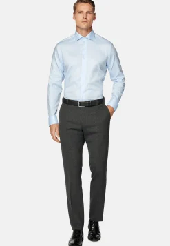 Chemise En Sergé De Coton Slim Fit