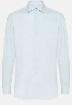 Chemise En Sergé De Coton Slim Fit