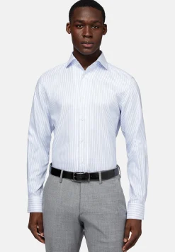 Chemise Rayée En Coton Dobby Regular Fit