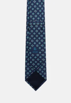 Cravate Motif Floral En Soie